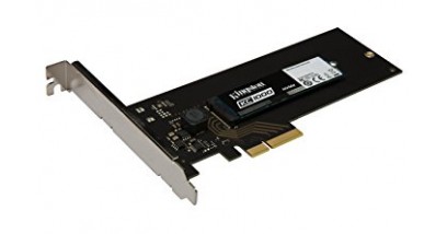 Накопитель SSD Kingston M.2 2280 480GB KC1000 Client SSD SKC1000H/480G PCIe Gen3x4 with NVMe, 2700/1600, IOPS 290/190K, MTBF 2M, MLC, 550TBW, HHHL Adapter, Retail