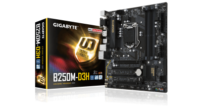 Материнская плата Gigabyte GA-B250M-D3H Soc-1151 Intel B250 4xDDR4 mATX AC`97 8ch(7.1) GbLAN+DP