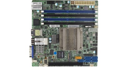 Материнская плата Supermicro MBD-X10SDV-8C-TLN4F-O, Single SKT Xeon D-1541 SoC, 4 x DDR4 DIMMs, 6 x SATA3, 2 x 1GbE, 2 x 10GbE, IPMI, mini-ITX - Retail