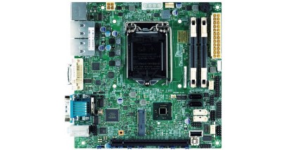 Материнская плата Supermicro MBD-X10SLV-Q-O Mini-ITX LGA 1150 Up to 16GB Unbuffered non-ECC SO-DIMM DDR3-1600MHz in 2 DIMM slots 4 SATA3 port 5 USB 2.0 ports 2 USB 3.0 ports