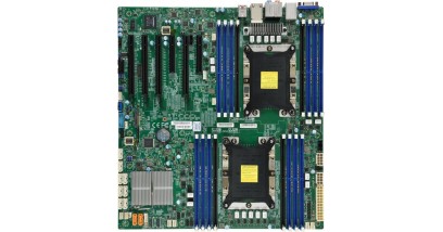 Материнская плата Supermicro MBD-X11DAI-N-O E-ATX, Dual LGA3647, Intel C621, 16xDDR4, 10xSATA (RAID 0,1,5,10), 2x1GbE (Intel C621), IPMI 2.0 with LAN, 4xPCI-E3.0 x16 + 2xPCI-E3.0 x8, M.2 PCI-e3.0 x4 (2260,2280,22110), 2xNVMe, VGA port, Audio, RTL