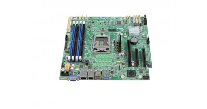 Материнская платв Intel DBS1200SPSR (E3-1200v5/v6, Socket-1151, C232, uATX, 4xDDR4 UDIMM, 3x PCIe 3.0 slots, 2xGbE, 8xSATA, 4xUSB, SW RAID), retail
