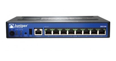 Межсетевой экран Juniper SRX100H2 services gateway 100 with 8xFE ports with 2GB DRAM and 2GB Flash. External power supply and cord included