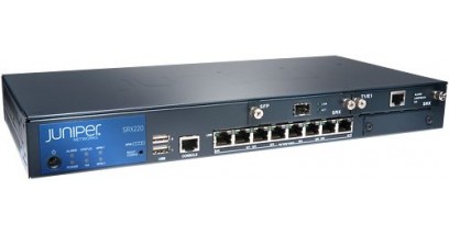 Межсетевой экран SRX services gateway 220 with 8 x GE ports, 2xmini-PIM slots, 2GB DRAM and 2GB CF. External power supply and cord included