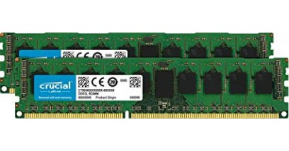 Модуль памяти Crucial 16GB DDR3 Kit (8GBx2) 1600MHz PC3-12800 UDIMM ECC 1.35V (CT2KIT102472BD160B)