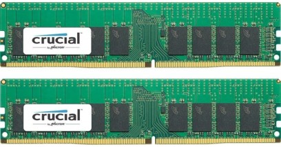 Модуль памяти Crucial 32GB DDR4 Kit (16GBx2) 2133MHz PC4-17000 UDIMM ECC CL15 DR x8 288pin (CT2K16G4WFD8213)