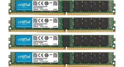 Модуль памяти Crucial 64GB DDR4 Kit (16GBx4) 2400MHz PC4-19200 UDIMM ECC CL17 DR x8 VLP 288pin (CT4K16G4XFD824A)