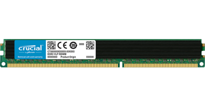 Модуль памяти Crucial 8GB DDR3L 1600MHz PC3-12800 RDIMM ECC Reg DR x8 VLP 240p (CT8G3ERVLD8160B)