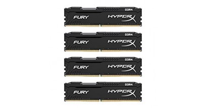 Модуль памяти Kingston 16GB 2666MHz DDR4 Non-ECC CL15 DIMM (Kit of 4)HyperX FURY Black Series