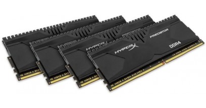 Модуль памяти Kingston 16GB 3000MHz DDR4 Non-ECC CL15 DIMM (Kit of 4) XMP Predator Series