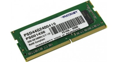 Модуль памяти PATRIOT PSD44G240041S DDR4 - 4Гб 2400, SO-DIMM, Ret