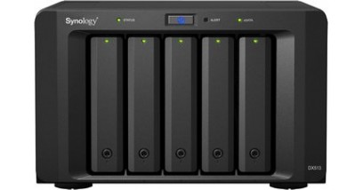 Модуль расширения Synology DX513 Expansion Unit for DS712+,1512+,1812+/up to 5hot plug HDDs SATA(3,5' or 2,5')/1xPS incl eSATA Cbl repl DX510