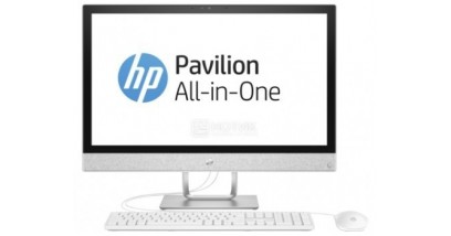 Моноблок HP Pavilion 24-x004ur, Intel Core i5 7400T, 8Гб, 1000Гб, Intel HD Graphics 630, Free DOS 2.0, белый [2mj55ea]