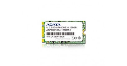 Накопитель SSD A-Data M.2 128Gb Premier SP600 ASP600NS34-128GM-C, SATA 6Gb/s, R550 - W170 Mb/s, Размер 22 x 42 мм