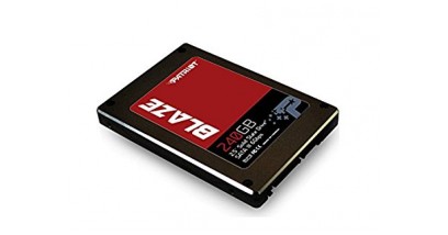 Накопитель SSD PATRIOT Blaze PB240GS25SSDR 240Гб скорость чтения, до: 555Мб/с; скорость записи, до: 535Мб/с; толщина — 7мм; интерфейс: SATA III; тип памяти: MLC