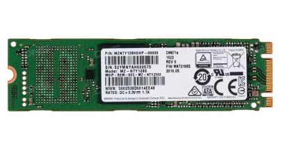 Накопитель SSD Samsung 128GB CM871a M.2 2280 Client SSD MZNTY128HDHP-00000 SATA 6Gb/s, 535/515, IOPS 97/34K, MTBF 1.5M, TLC Bulk