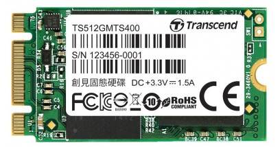 Накопитель SSD Transcend MTS400 Client SSD TS512GMTS400S SATA 6Gb/s, 500/450, IOPS 70/70K, MLC, Retail