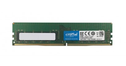 Модуль памяти Crucial 16GB DDR4 2400MHz PC4-19200 UDIMM ECC CL17, 1.2V, DRx8 (CT16G4WFD824A)