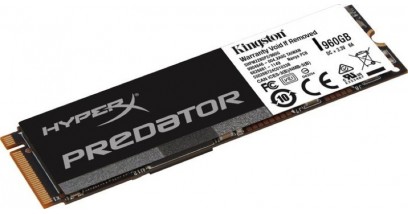 Накопитель SSD Kingston 960Gb HyperX Predator <SHPM2280P2/960G> (PCI-E 2.0 x4, up to 1400/1000Mbs, 130000 IOPS, MLC, Marvell 88SS9293)