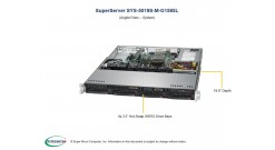 Серверная плафторма Supermicro SYS-5019S-M-G1585L 1U Xeon E3-1585L v5, 4x 3.5"" Hot-swap SATA3, Up to 64GB ECC Unbuffered SO-DIMM DDR4,2x1GbE ,IPMI 2.0, 350W