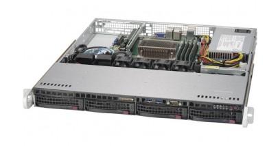 Серверная платформа Supermicro SYS-5019S-MN4 1U LGA1151 iC236, 4xDDR4 ECC, 4x3.5"" bays, 4x1GbE, IPMI, PCI-Ex16 350W