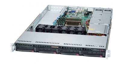 Серверная платформа Supermicro SYS-5019S-WR 1U LGA1151 iC236, 4xDDR4 ECC, 4x3.5"" bays, 2x1GbE, IPMI, 3xPCI-E 2x500W