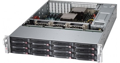 Серверная платформа Supermicro SSG-6028R-E1CR12T 2U 2xLGA2011 2x920W, iC612, 16xDDR4, 12x3.5""HDD, 2x10GbE, IPMI 2x920W