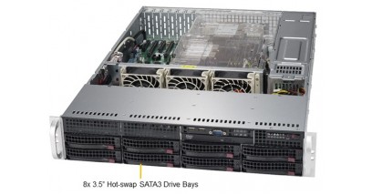 Серверная платформа Supermicro SSG-6029P-E1CR12L 2U 2xLGA3647 3.5"" SAS3/SATA3 x12 LSI3008 10G 2P 2x1200W
