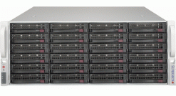 Серверная платформа Supermicro SSG-6049P-E1CR24H 4U 2xLGA3647 no DIMM(16)/ 3108RAID HDD(24)LFF/ 2x10Gbe/ 5xFH/ 2x1200W
