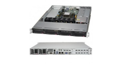 Серверная платформа Supermicro SYS-5019P-WTR 1U 1xLGA3647 iC622, 6xDDR4, 4x3.5"" bays, 2x10GbE, IPMI 2x500W