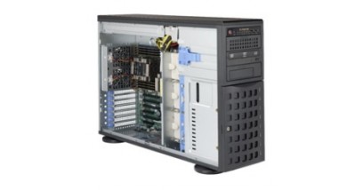 Серверная платформа Supermicro SYS-7049P-TRT 4U/Tower 2xLGA3647 C622, 16xDDR4, 8x3.5"" bays, 2x10GbE, IPMI 2x1280W