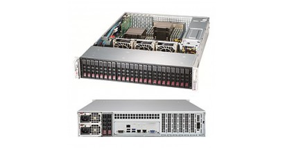 Серверная платформа Supermicro SSG-2029P-E1CR24L 2U 2xLGA3647 Intel C624 chipset, Up to 2TB DDR4 ECC 2666Mhz , Broadcom 3008 SAS3 AOC, 24 Hot-swap 2.5in drive bays, Dual 10GBase-T LAN, 2x1200W