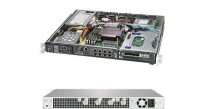 Серверная платформа Supermicro SYS-1019C-FHTN8 1U LGA1151, C246, SATA, 2x2.5"" SATA Hot-swap, 1xPCI-Express 3.0 16x, 1xM.2, 9xRJ45, 4xDDR4 2666MHz 650W