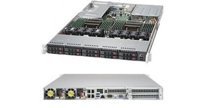 Серверная платформа Supermicro SYS-1029U-TRTP2 1U 2xLGA3647 iC621, 24xDDR4, 10x2.5"" HS, 2x1GbE, 2x10GB SFP+, IPMI, 2x750W (Complete Only)