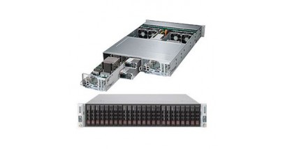 Серверная платформа Supermicro SYS-2028TP-DECR 2U (2-nodes) 2xLGA2011-r3, 16xDDR4, 12x2.5""HDD, 2x1GbE, IPMI 2x1280W