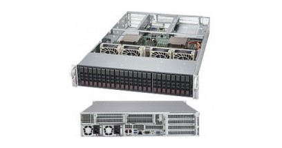Серверная платформа Supermicro SYS-2028U-TRT+ 2U 2xLGA2011 24xDDR4, 24x2.5""HDD, 2x10GbE, IPMI 2x1000W (Complete Only)