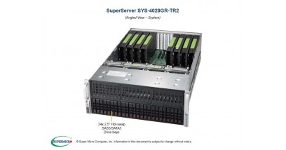 Серверная платформа Supermicro SYS-4028GR-TR2 4U (Up to 11x GPU ) 2xLGA2011 24 x DDR4 RDIMM, 24x2.5"" HS HDD, 2x1GbE LAN, 11 PCI-E 3.0 x16 (FH, FL), 1 PCI-E 3.0 x8 (in x16), 2x2000W