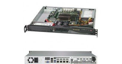 Серверная платформа Supermicro SYS-5019C-M4L 1U LGA1151 iC242, 4xDDR4 ECC, 2x3.5"" FixHDD, 4x1GbE, IPMI 350W