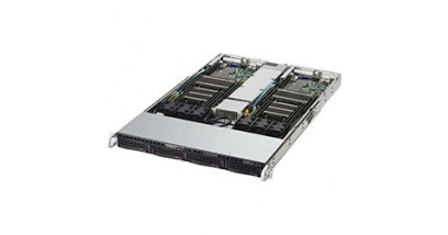 Серверная платформа Supermicro SYS-6018TR-TF 1U (2 Nodes) 2xLGA2011 Up to 1TB ECC 3DS LRDIMM, 2x 3.5"" Hot-swap SAS/SATA, Single port IB (FDR, 56Gbps) w/QSFP, 1000W