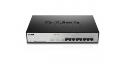 Коммутатор D-Link DGS-1008MP/A2A с 8 портами 10/100/1000Base-T, с поддержкой PoE и функцией энергосбережения