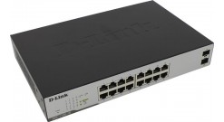 Коммутатор D-Link DGS-1100-18/ME, с 16 портами 10/100/1000Base-T и 2 портами 100..