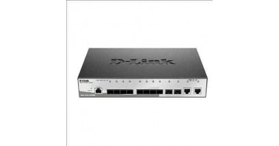 Коммутатор D-Link DGS-1210-12TS/ME, с 10 портами 1000Base-X SFP и 2 портами 10/100/1000Base-T