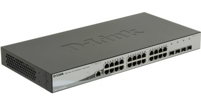 Коммутатор D-Link DGS-1210-28X/ME, с 24 портами 10/100/1000Base-T + 4 порта 10GBase-X SFP+
