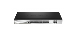 Коммутатор D-Link DGS-1510-28XS/ME, с 24 портами 1000Base-X SFP и 4 портами 10GBase-X SFP+