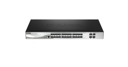 Коммутатор D-Link DGS-1510-28XS/ME, с 24 портами 1000Base-X SFP и 4 портами 10GBase-X SFP+