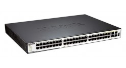 Коммутатор D-Link DGS-3120-48PC/B1ARI, 3 уровня с 44 портами 10/100/1000Base-T, 4 комбо-портами 100/1000Base-T/SFP, 2 портами 10GBase-CX4 и программным обеспечением Routed Image (RI)