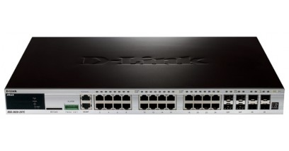 Коммутатор D-Link DGS-3620-28TC/B1AEI, 3 уровня с 20 портами 10/100/1000BASE-T, 4 комбо-портами 10/100/1000BASE-T/SFP, 4 SFP+