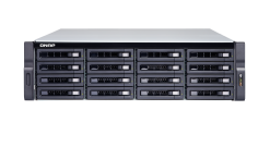 Система хранения Qnap Enterprise TDS-16489U-SD1 NAS 16 tray SAS 12 GB/s, 4x 10 GbE SFP+, rackmount, 2 x PSU. 2 x 8-core Intel E5-2640v3 2,6 GHz, 64 GB RDIMM. W/o rail kit RAIL-A03-57