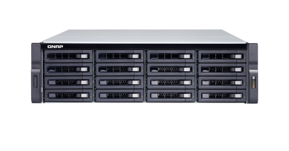 Система хранения Qnap Enterprise TDS-16489U-SD1 NAS 16 tray SAS 12 GB/s, 4x 10 GbE SFP+, rackmount, 2 x PSU. 2 x 8-core Intel E5-2640v3 2,6 GHz, 64 GB RDIMM. W/o rail kit RAIL-A03-57