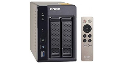 Система хранения Qnap TS-253A-4G Сетевой RAID-накопитель, 2 отсека для HDD, HDMI-порт. Четырехъядерный Celeron N3150 1,6 ГГц